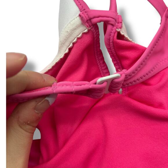 NEW Bar III Hot Pink One Piece Monokini Swimsuit Size Large Cut Out Beach Swim - Picture 6 of 9